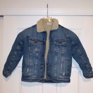 Zara Boys Denim Sherpa jacket